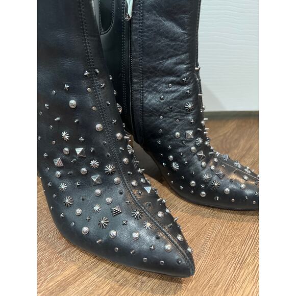 Sam Edelman Hal Studded Bootie in Black Leather Women's 8 - Picture 2 of 10
